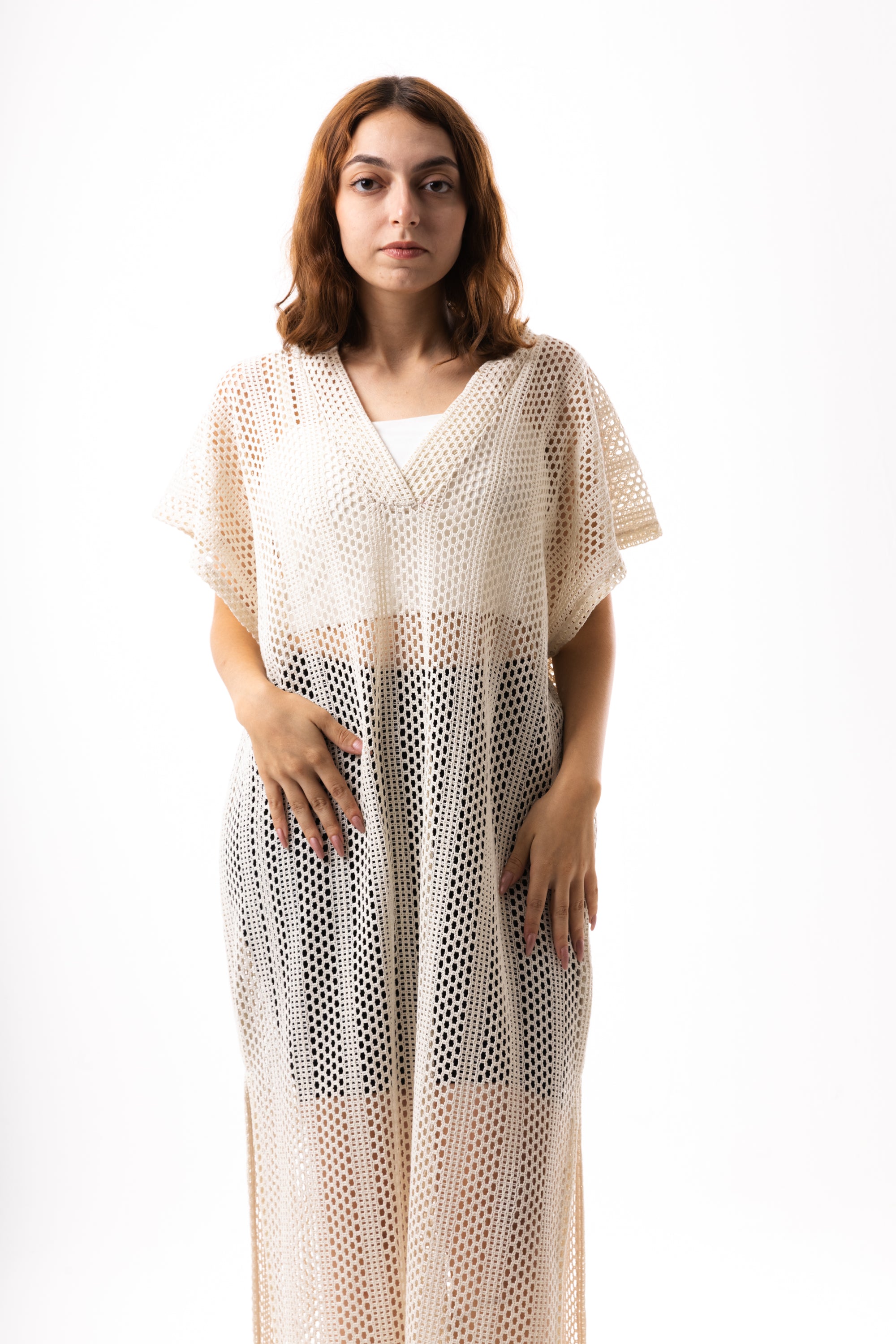 Beige Knit Dress
