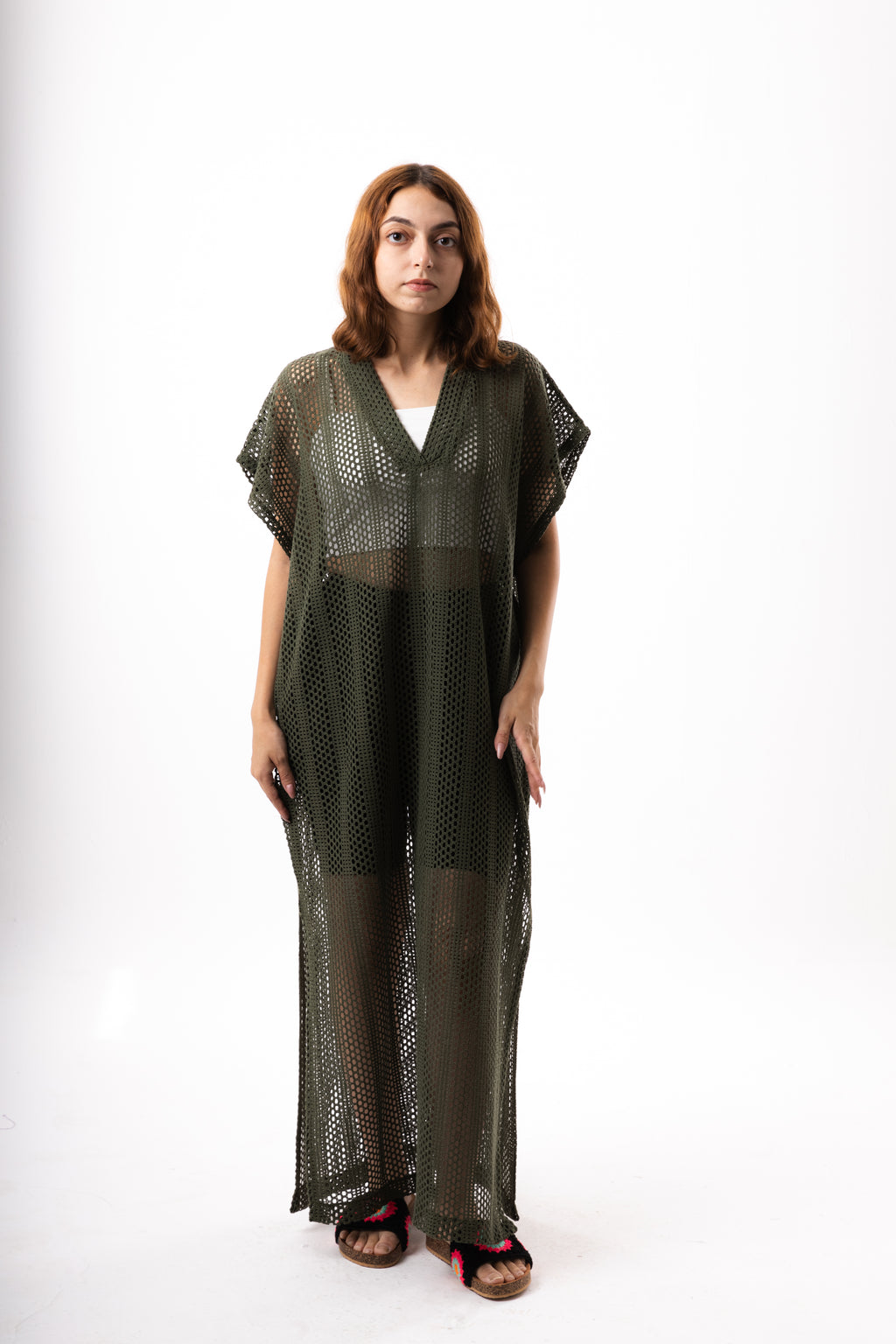 Olive Green Knit Dress