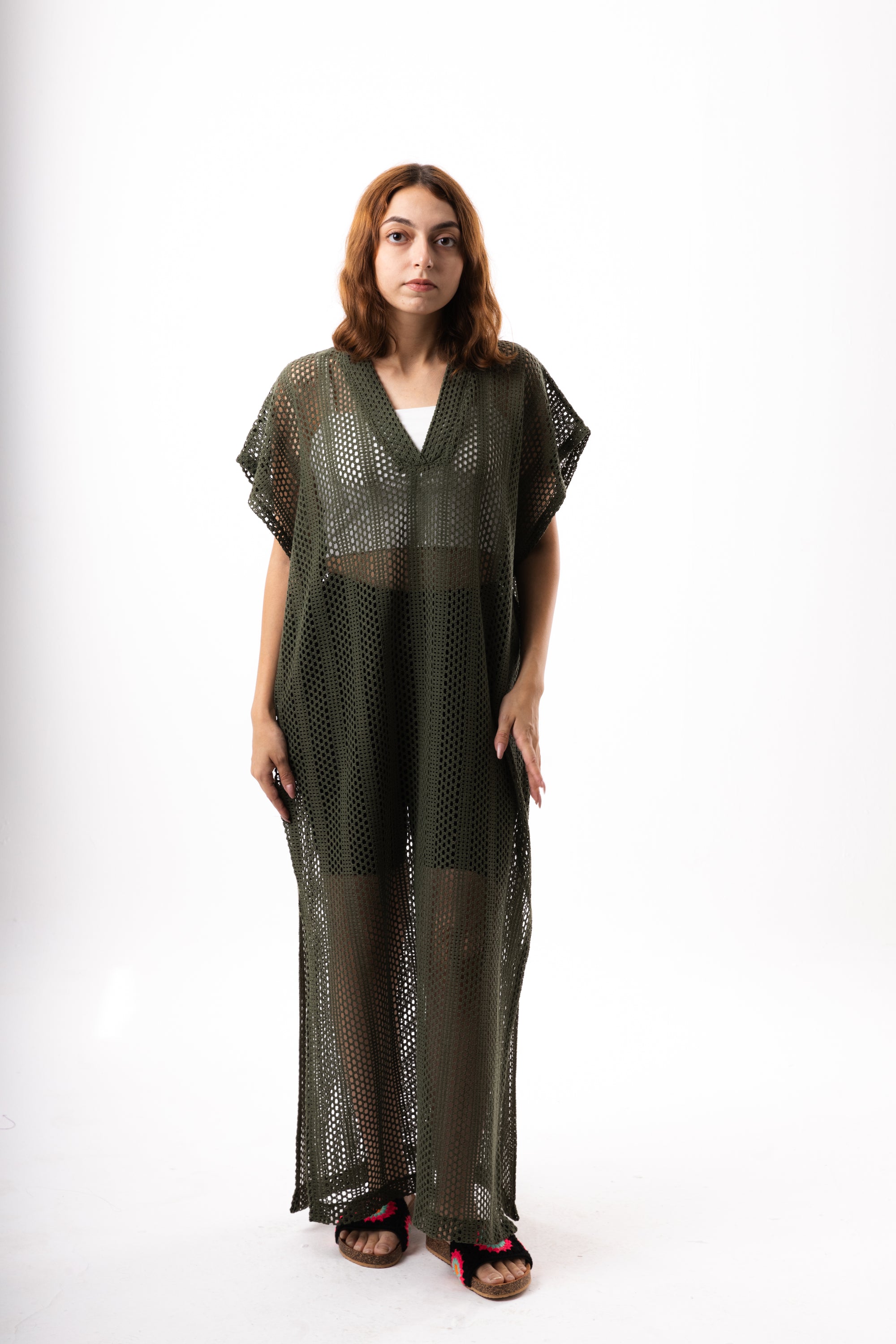 Olive Green Knit Dress