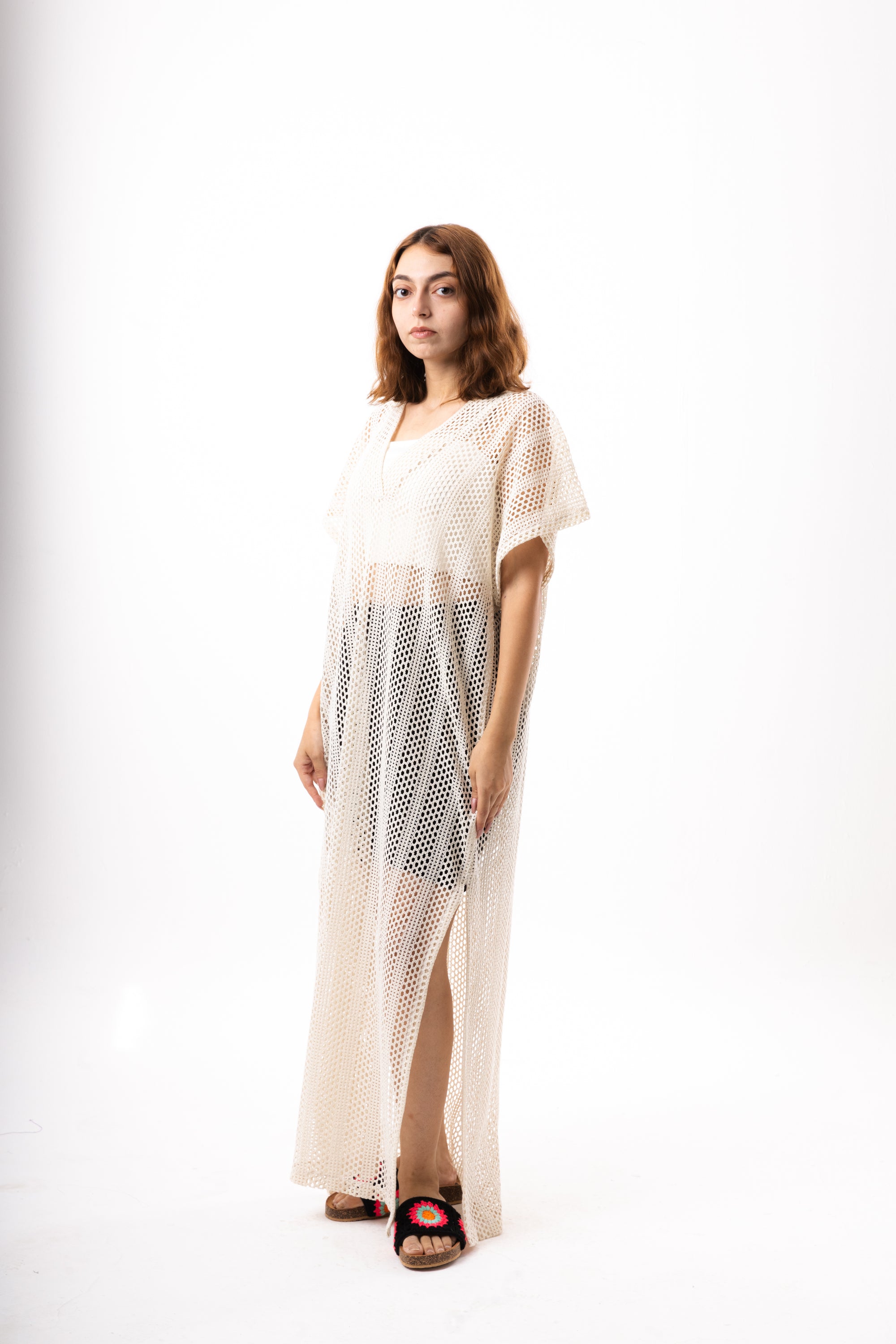 Beige Knit Dress