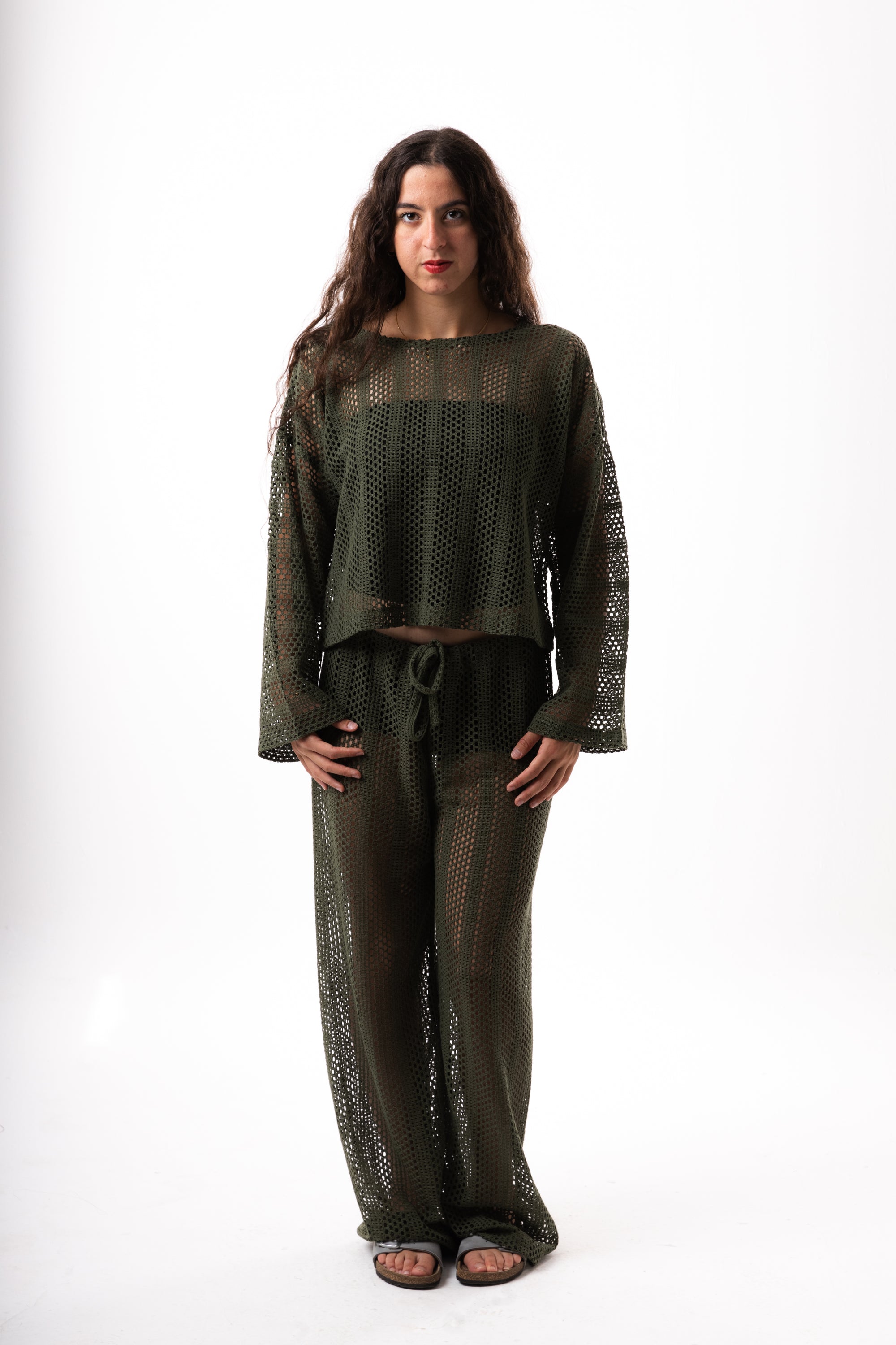 Olive Green Knit Set