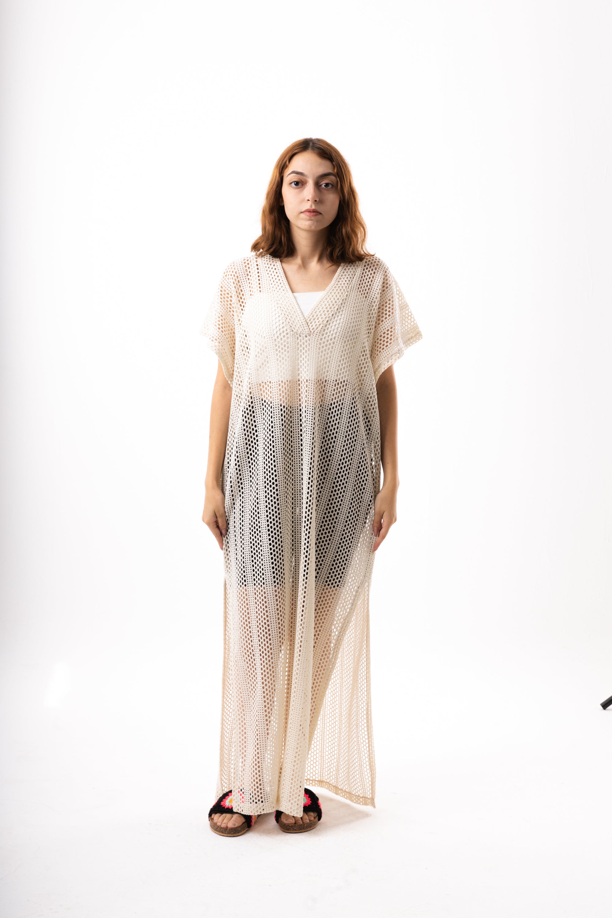 Beige Knit Dress