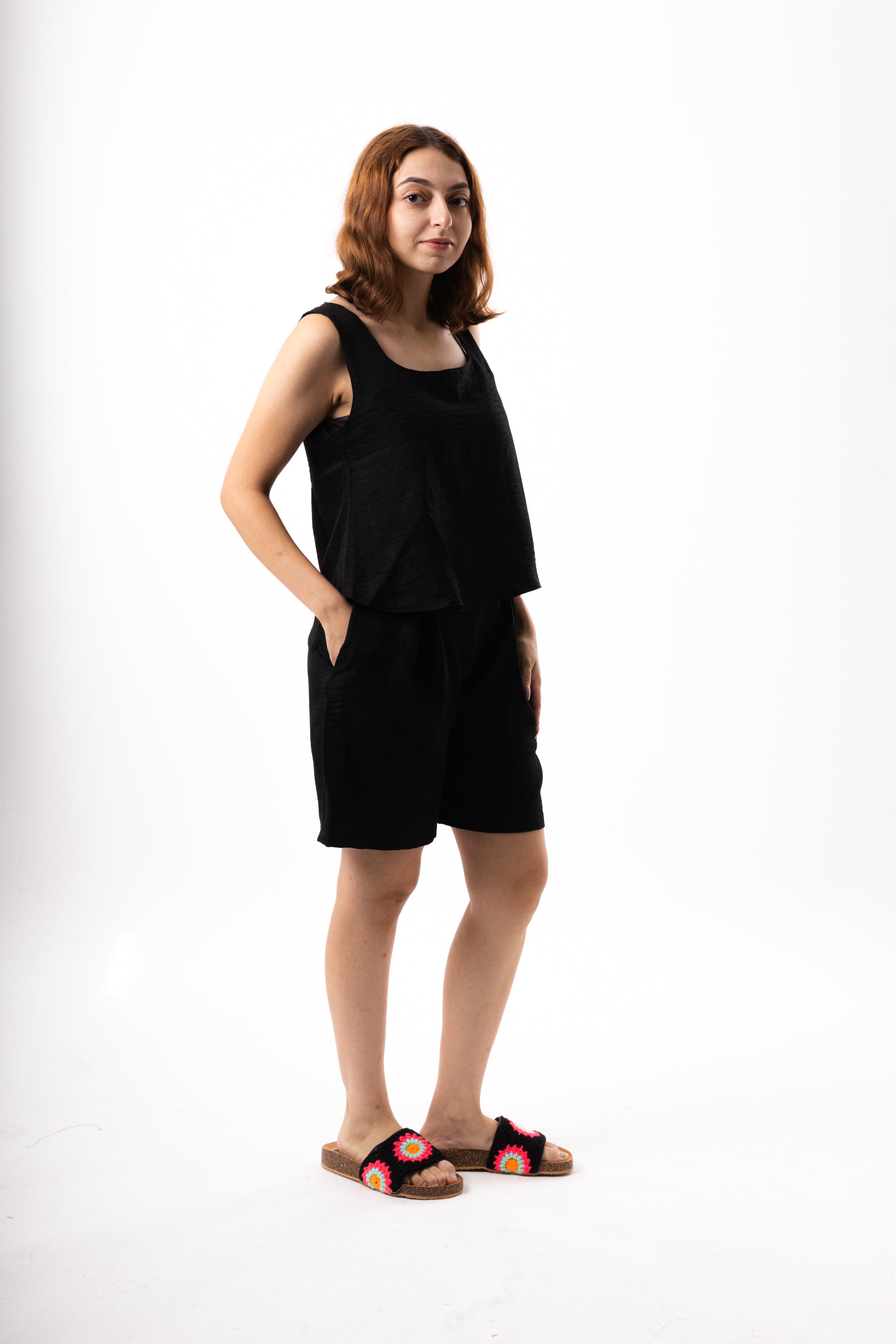 Black Flowy Set