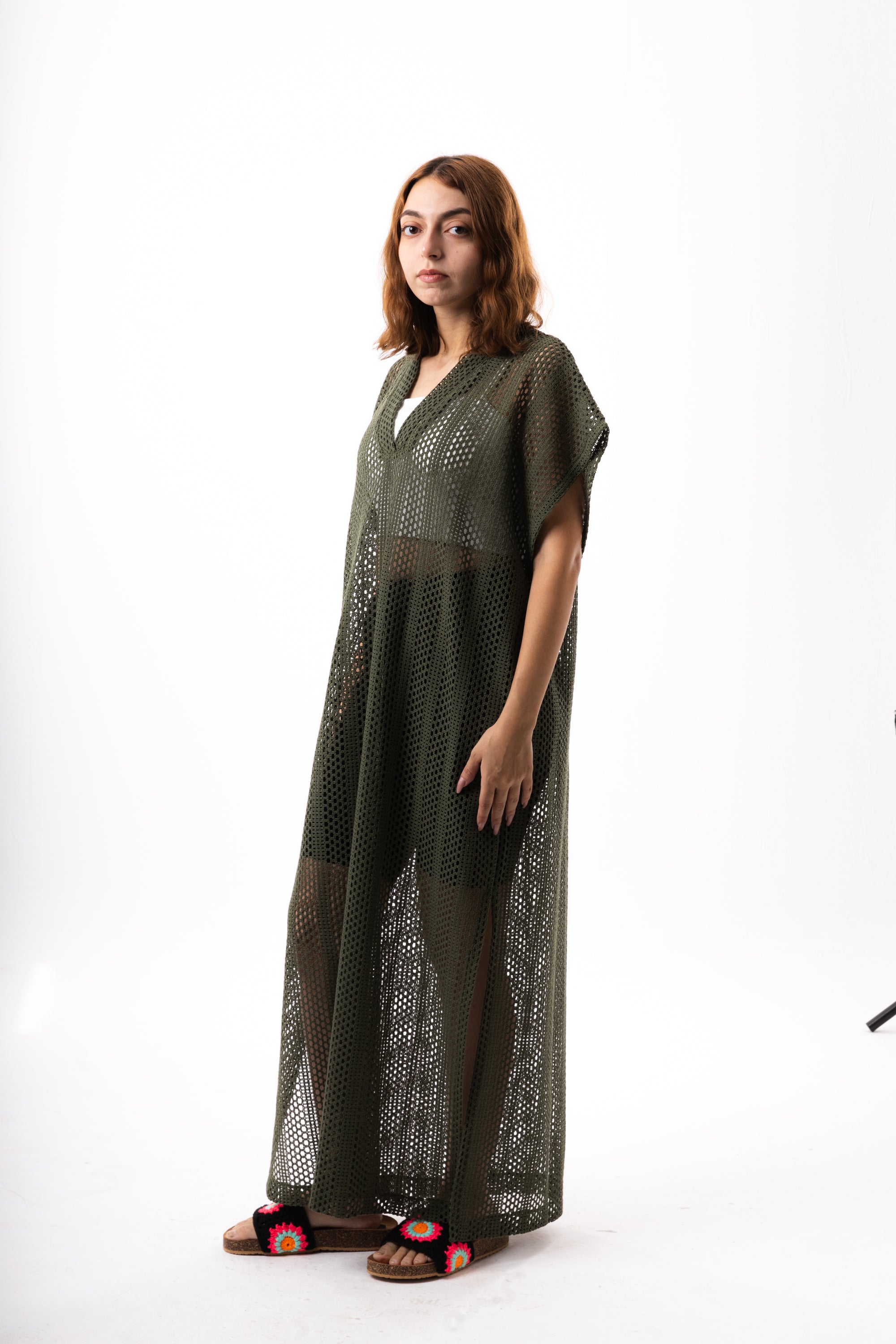 Olive Green Knit Dress