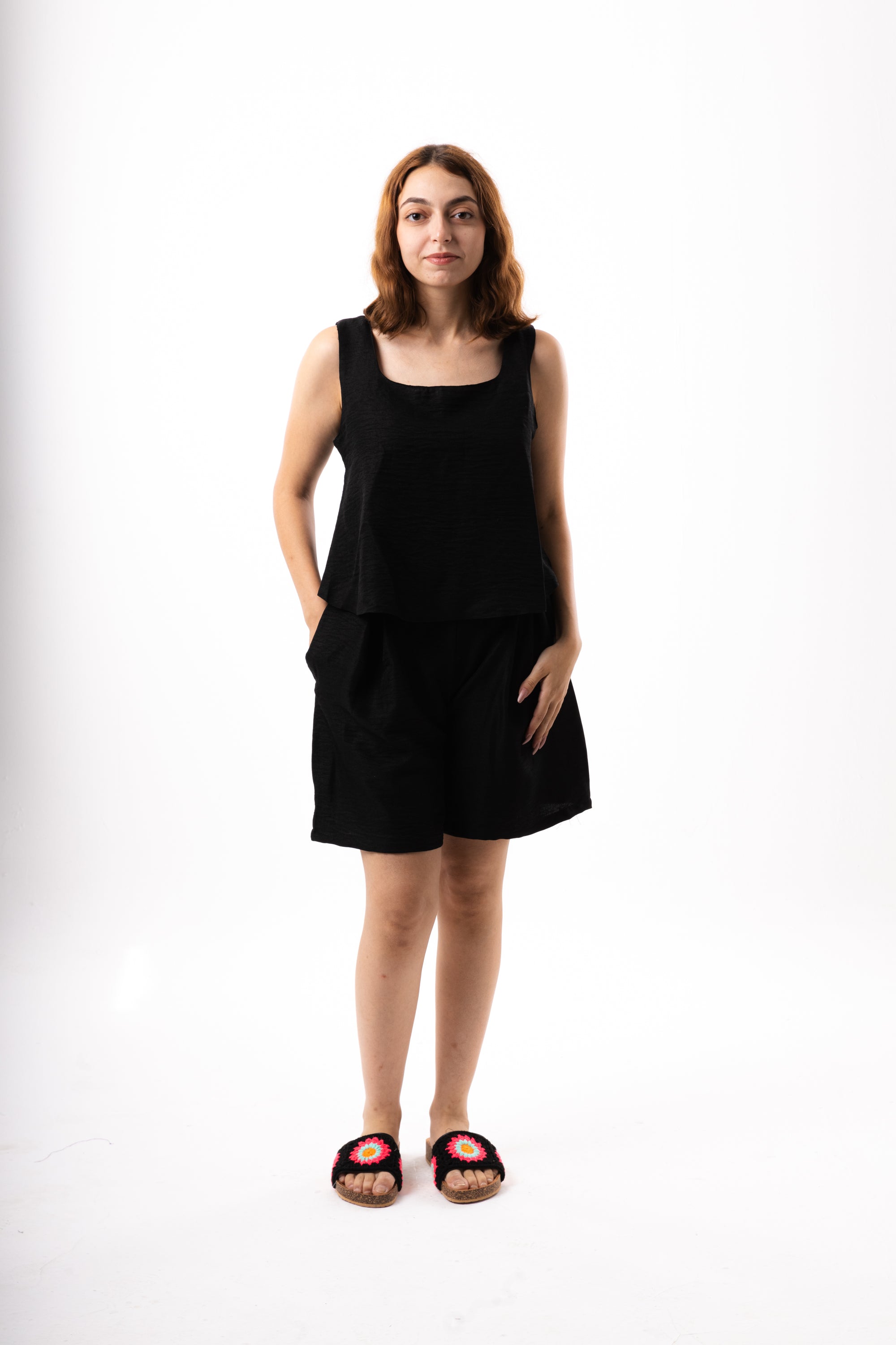 Black Flowy Set