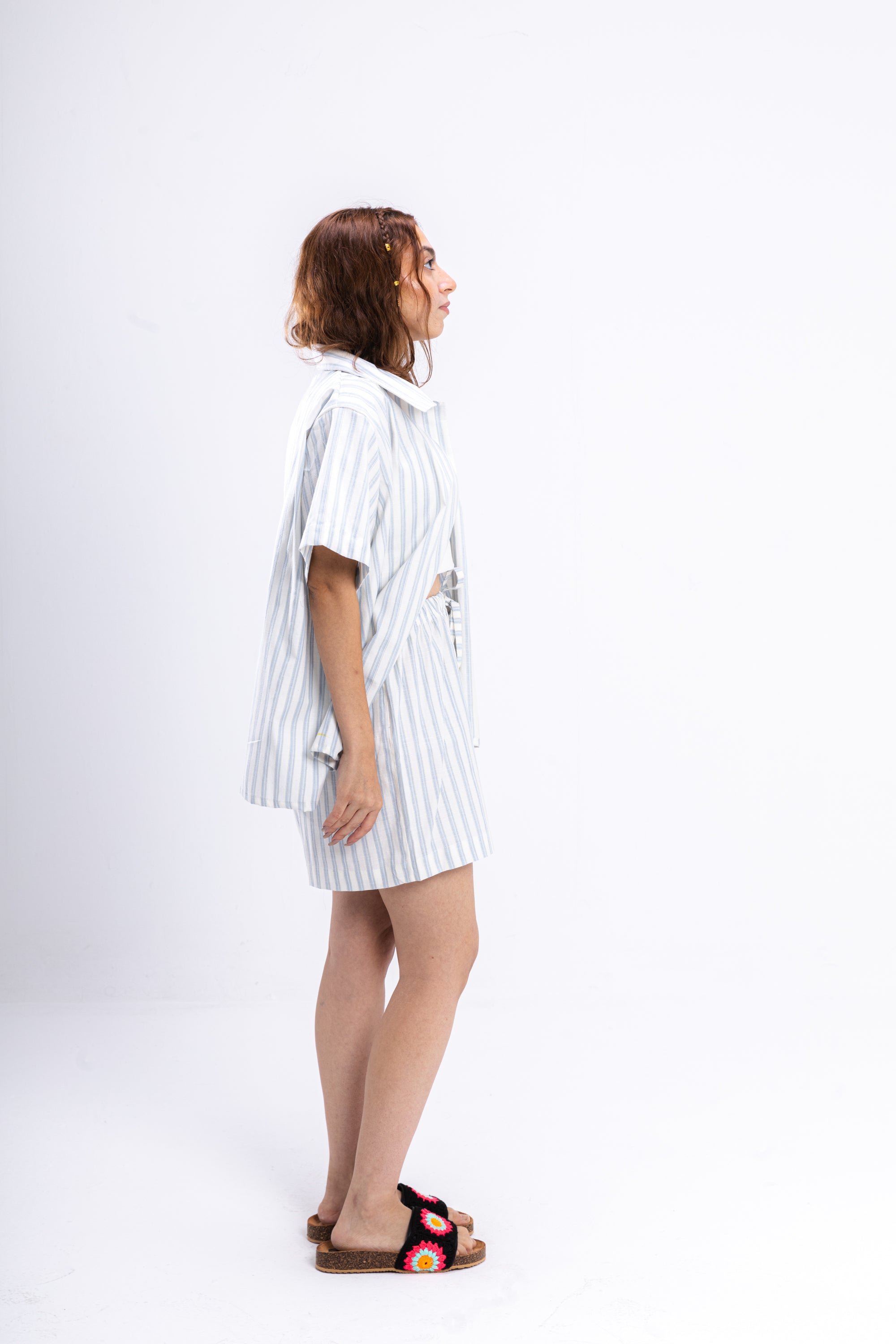 White Striped Coastal Set
