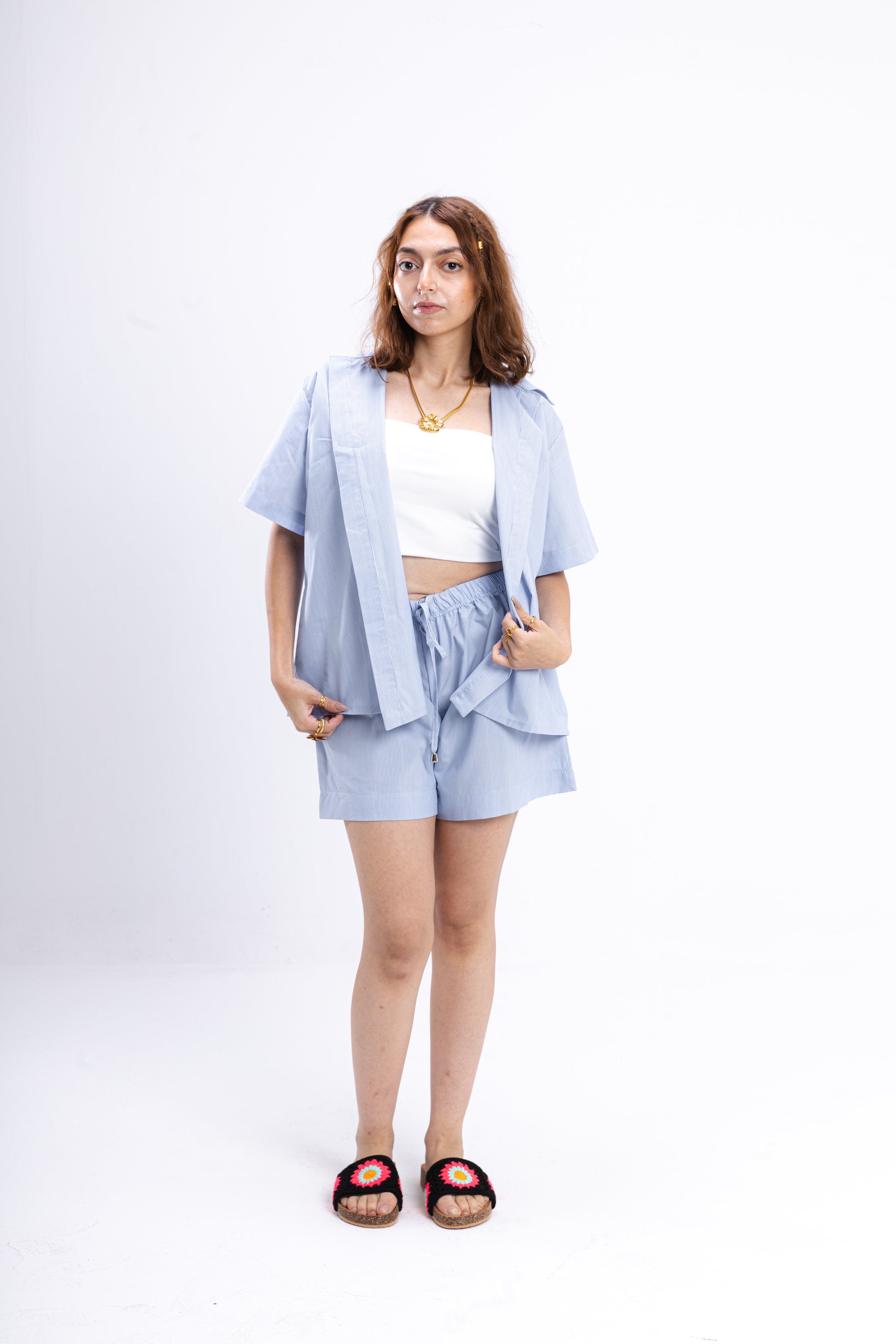 Blue Striped Coastal Set