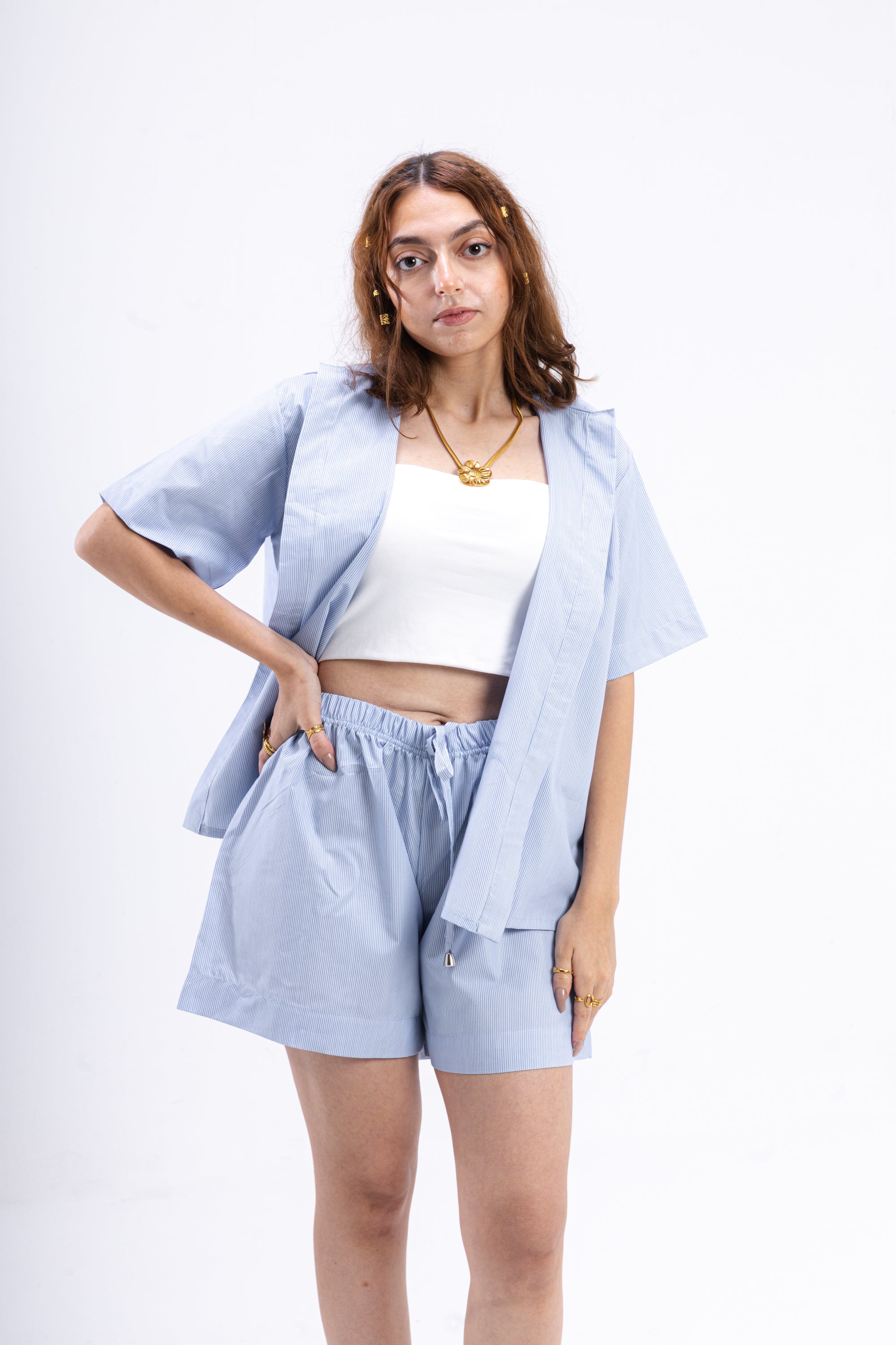 Blue Striped Coastal Set