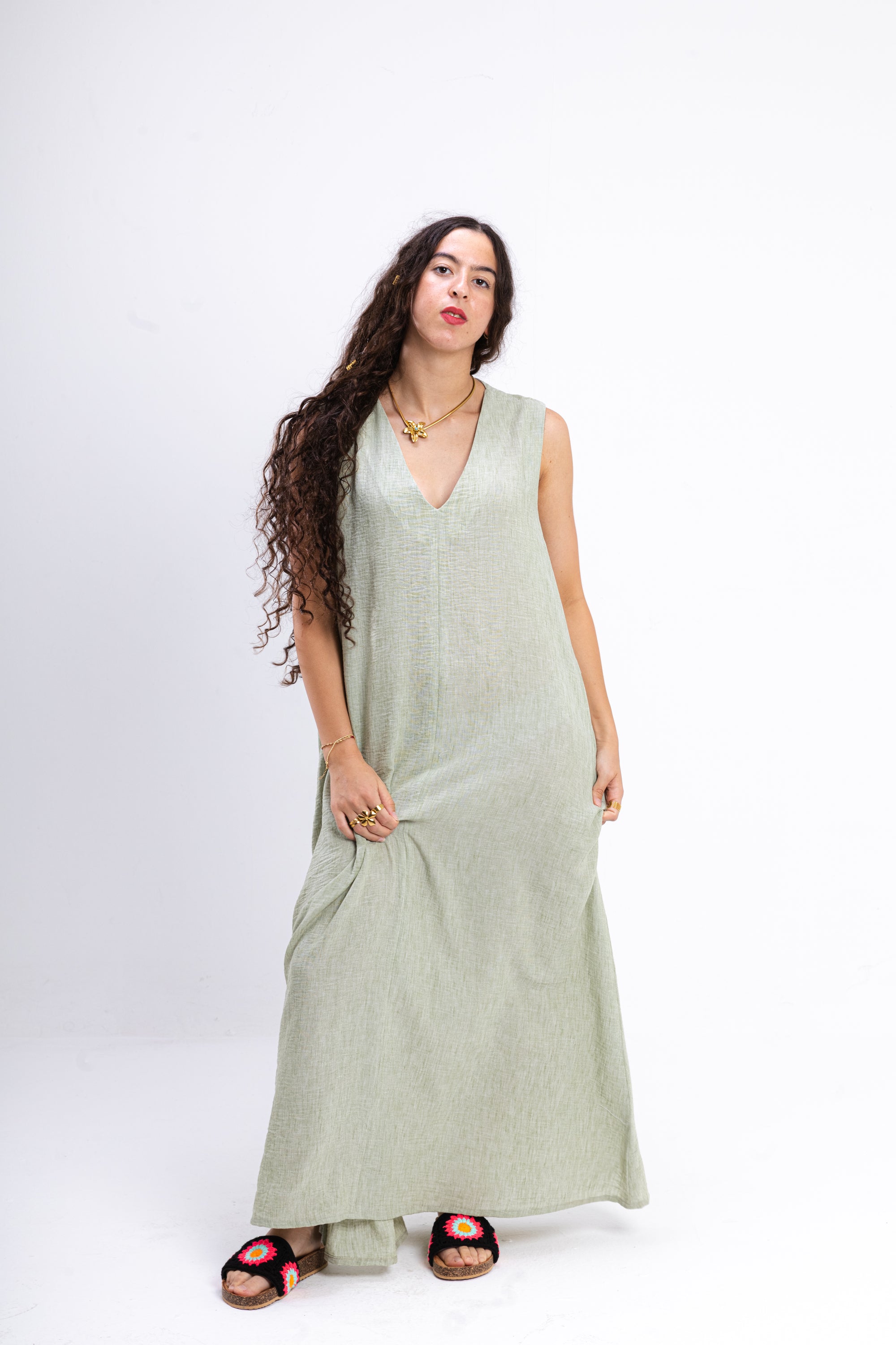 Sage Green Summer Dress