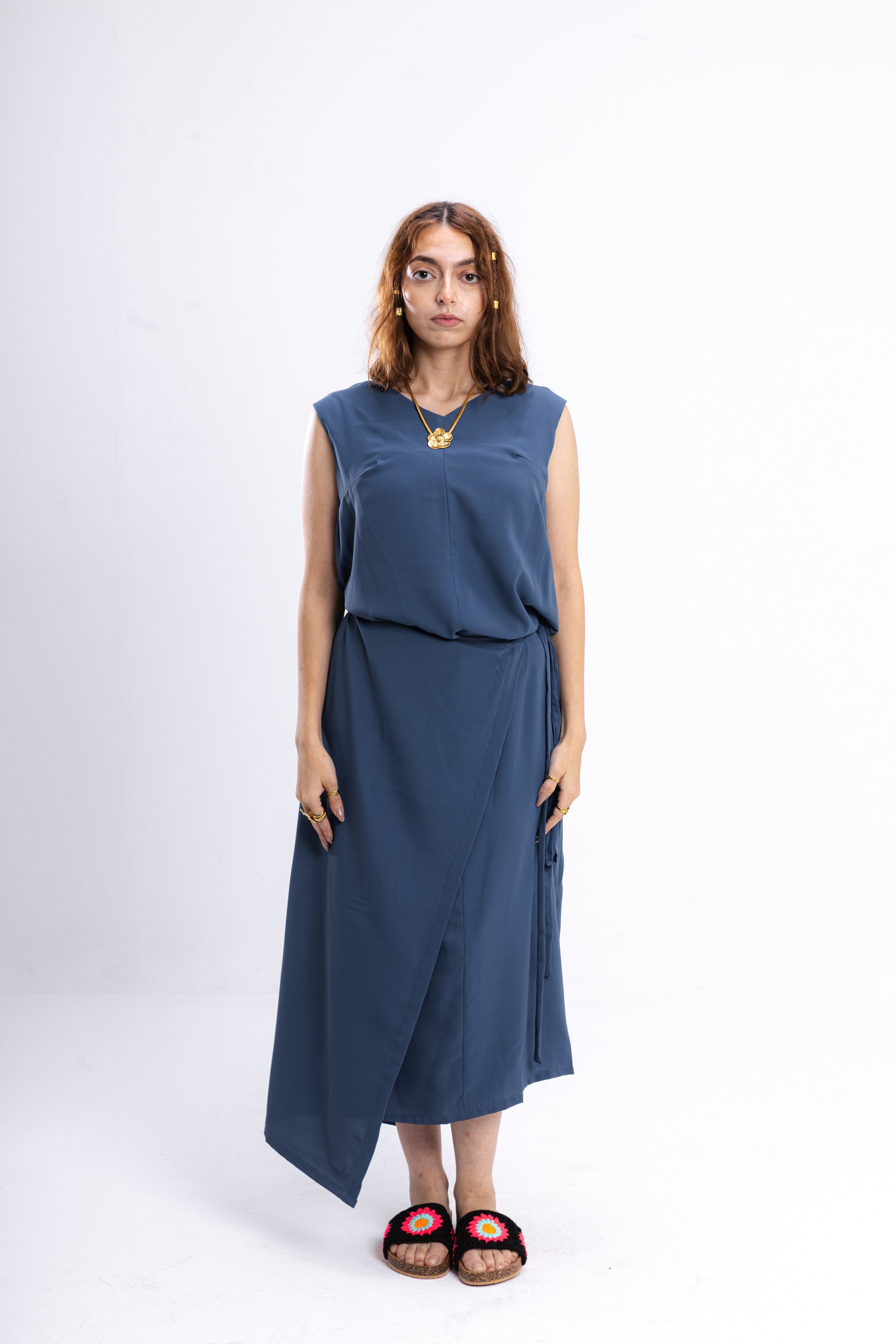 Blue Asymmetrical Dress