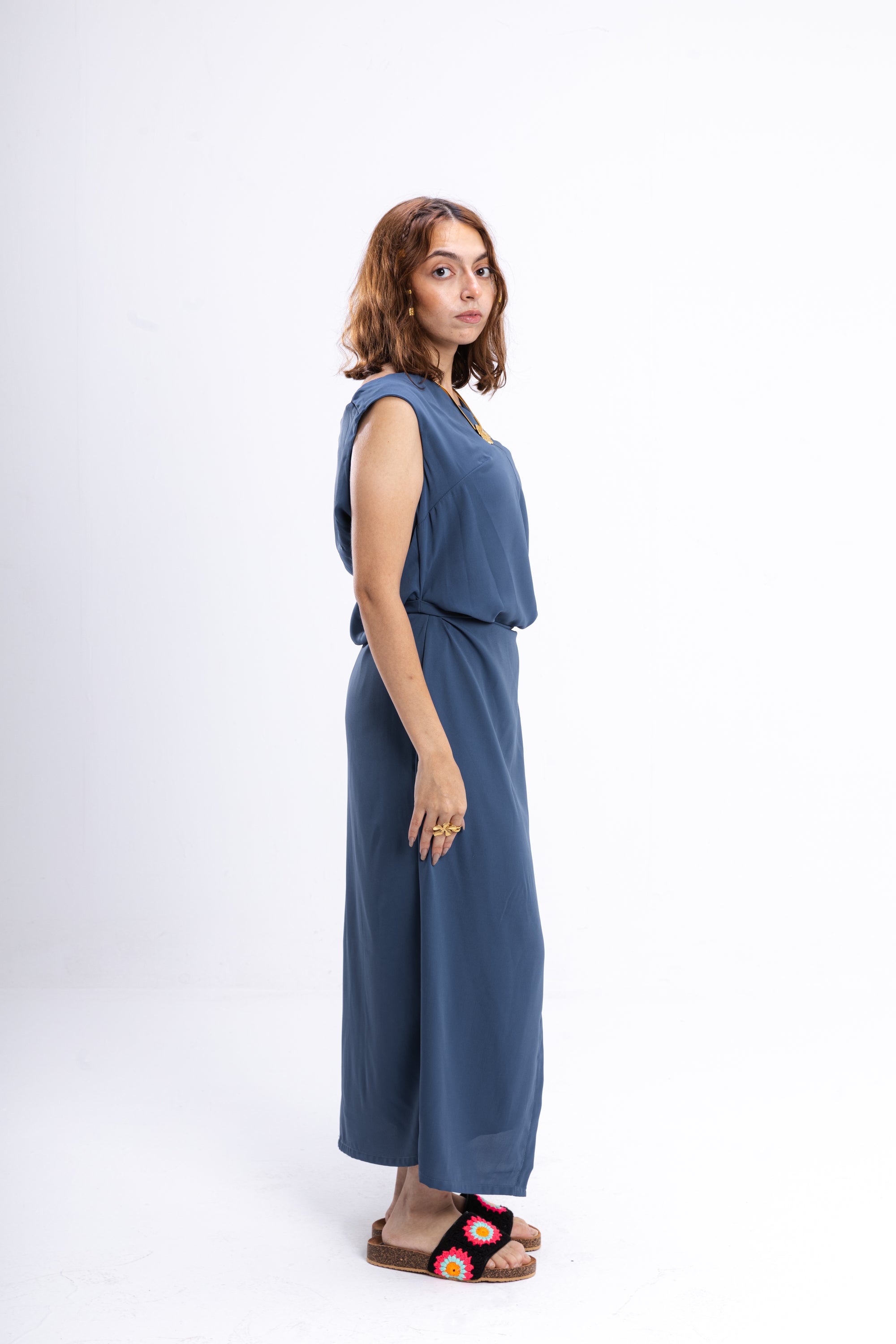 Blue Asymmetrical Dress