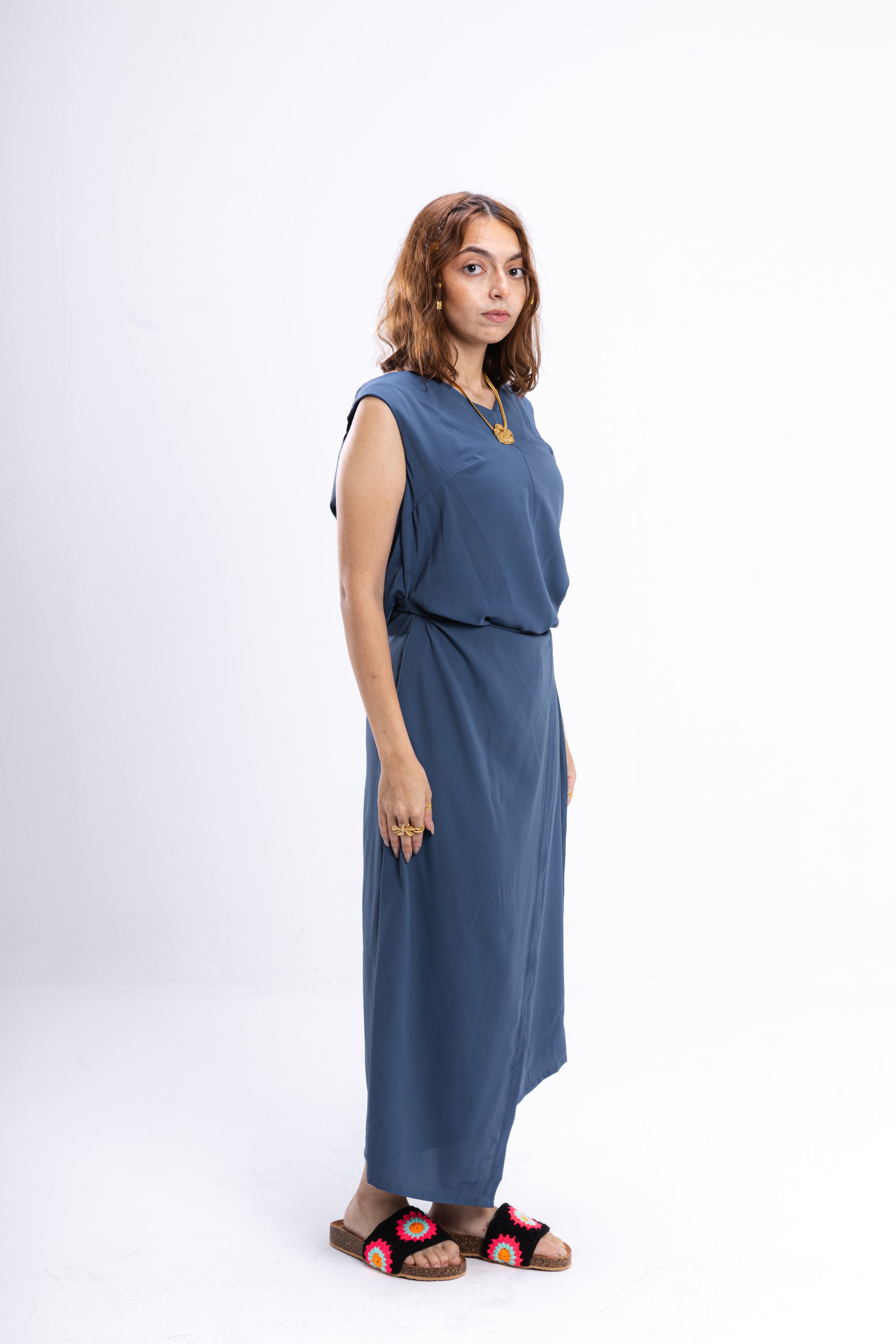 Blue Asymmetrical Dress