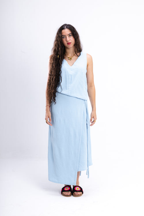 Baby Blue Asymmetrical Dress