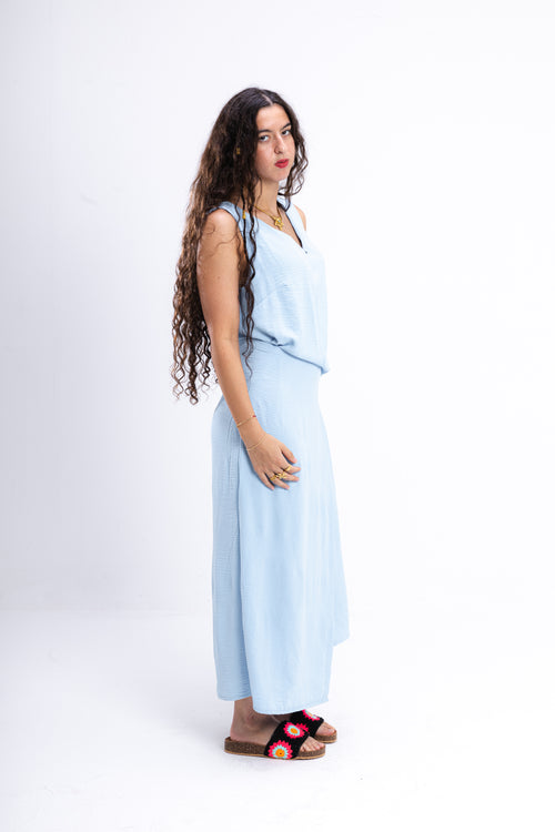 Baby Blue Asymmetrical Dress