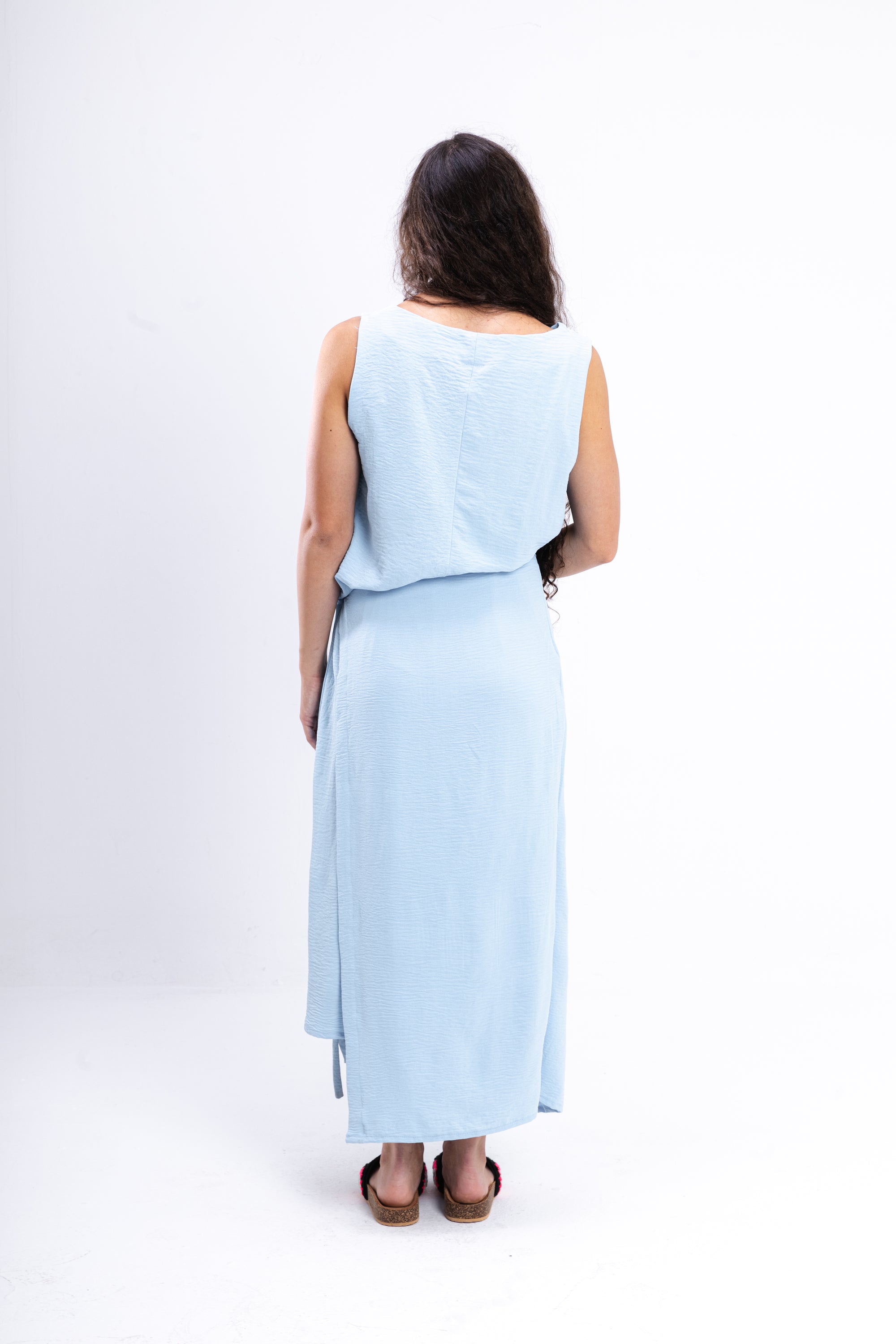 Baby Blue Asymmetrical Dress