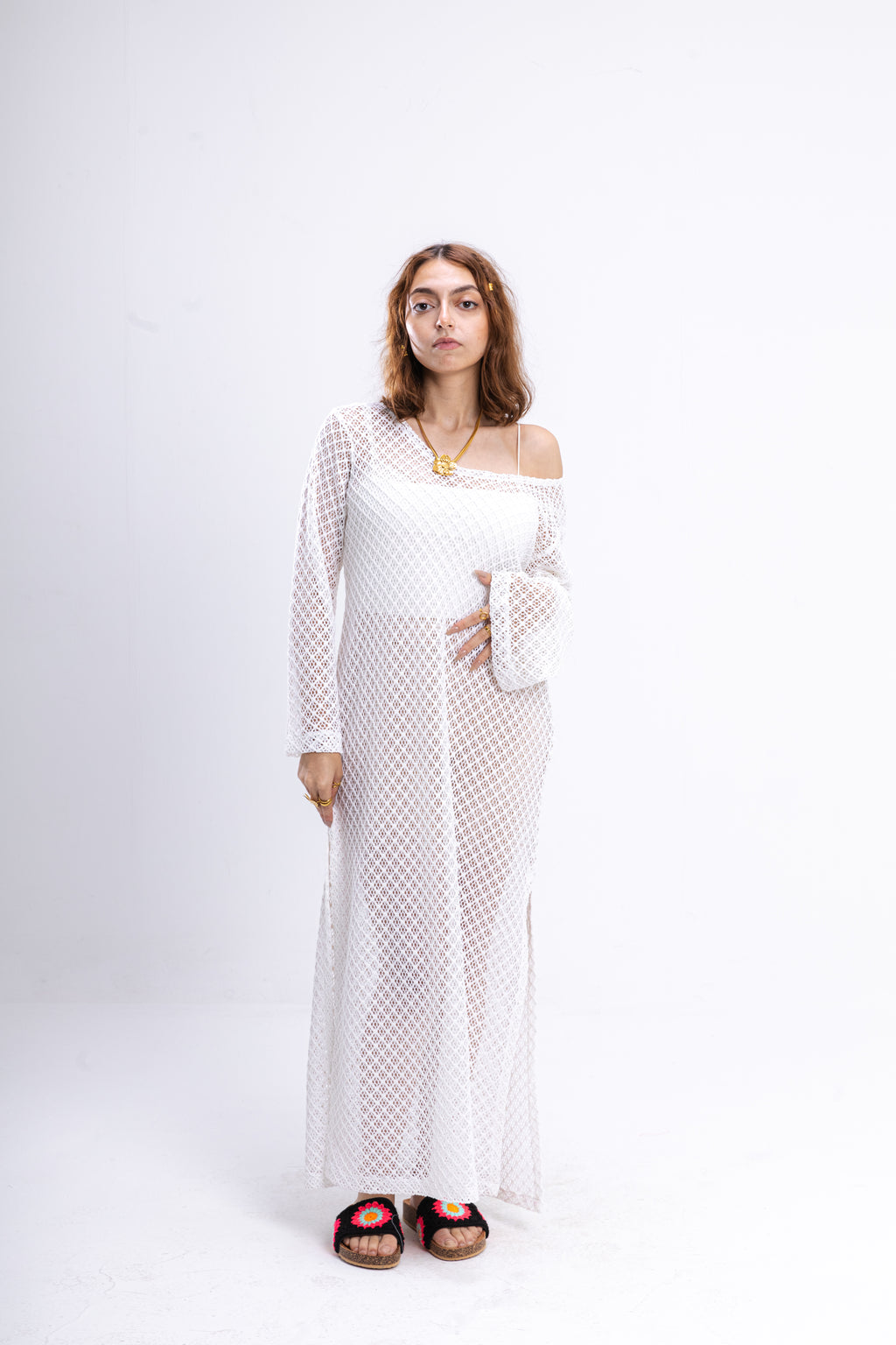 White Knit Dress
