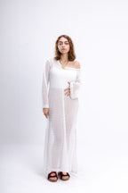 White Knit Dress