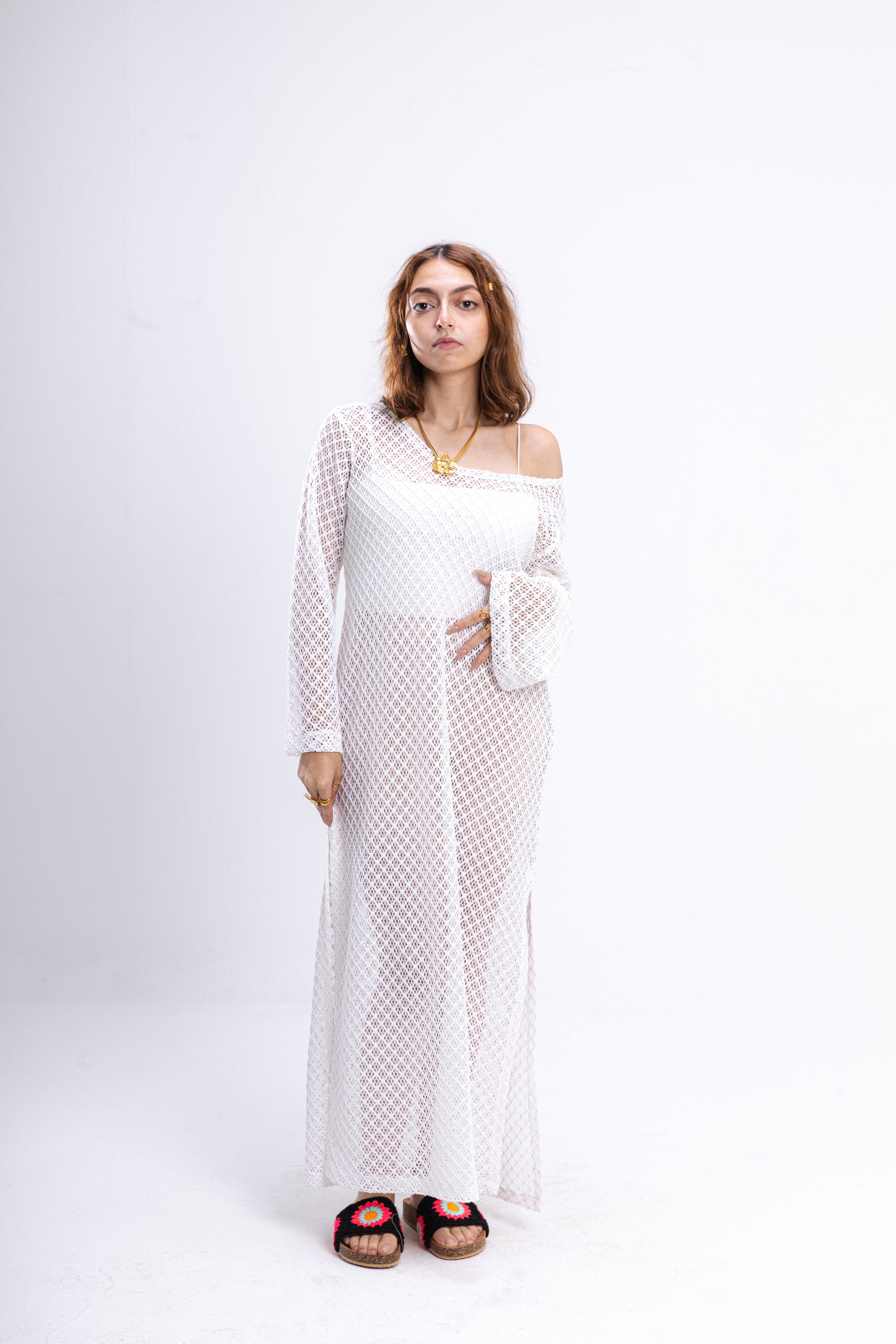 White Knit Dress