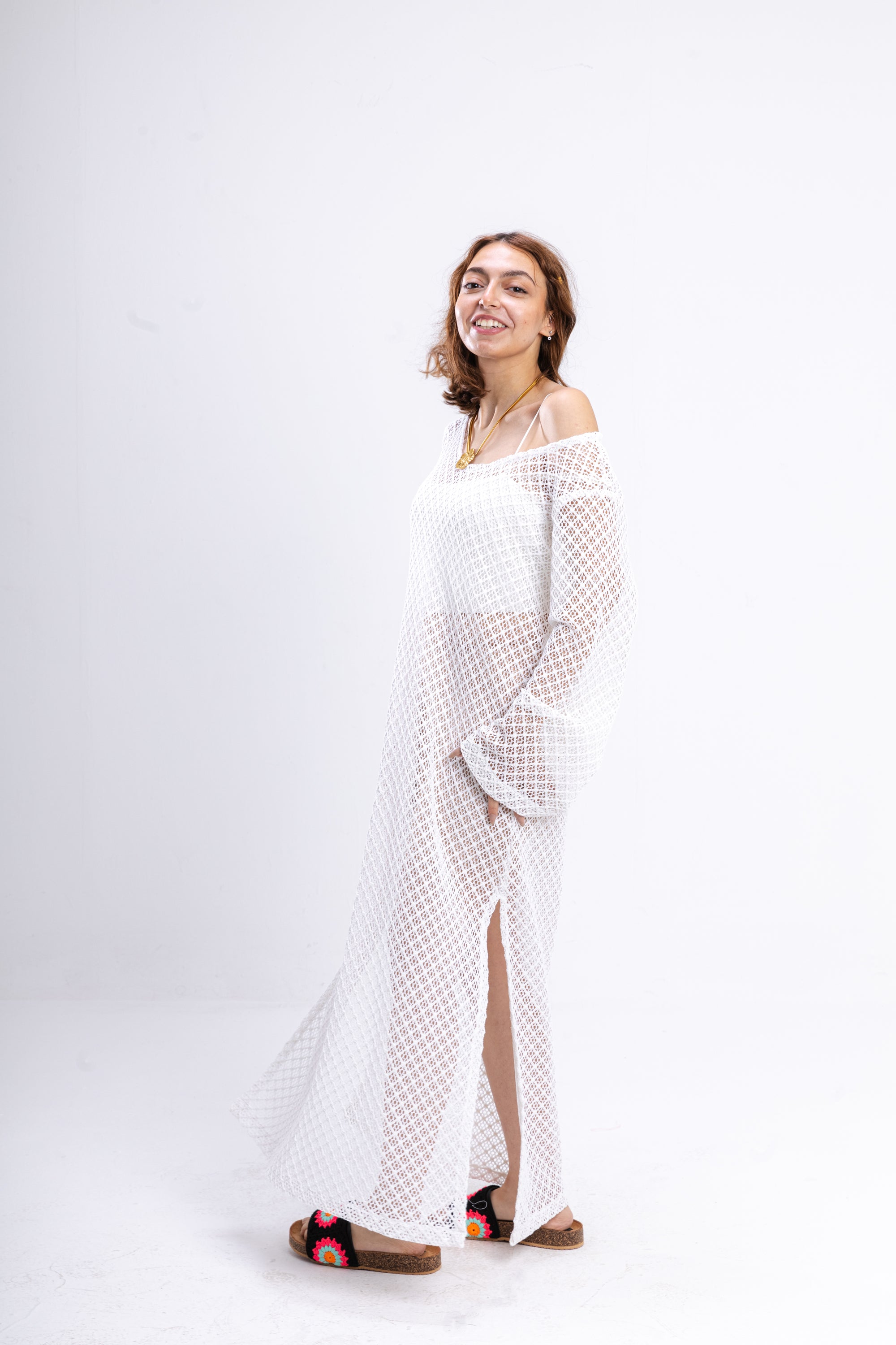 White Knit Dress