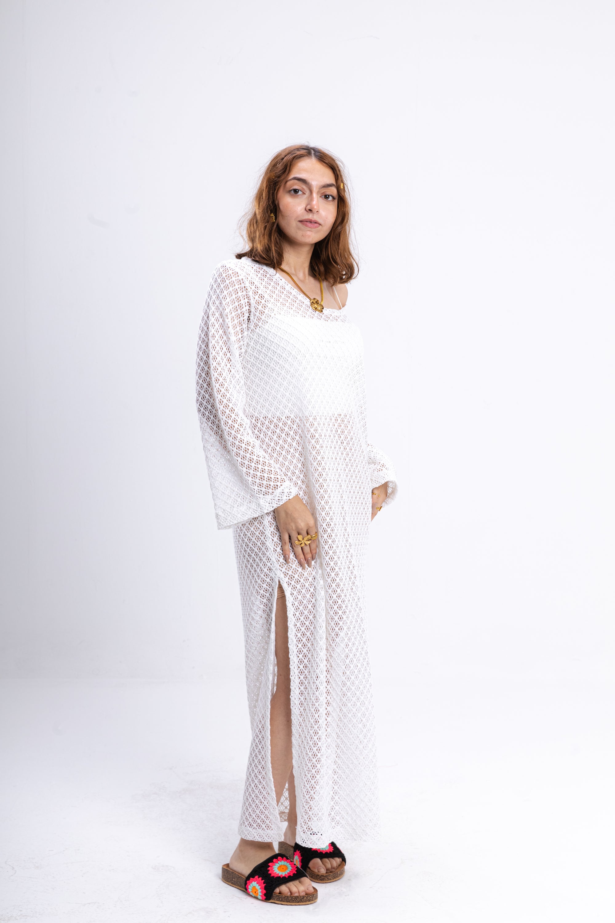 White Knit Dress