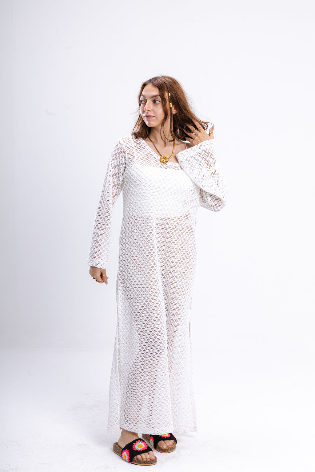 White Knit Dress