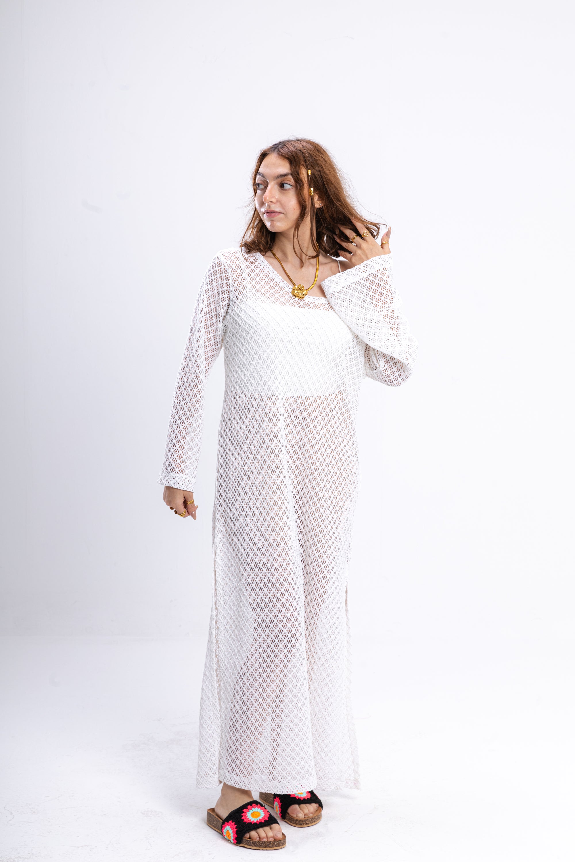 White Knit Dress