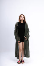 Olive Green Knit Cover Up