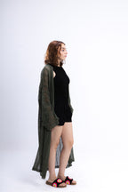 Olive Green Knit Cover Up