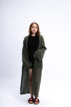 Olive Green Knit Cover Up