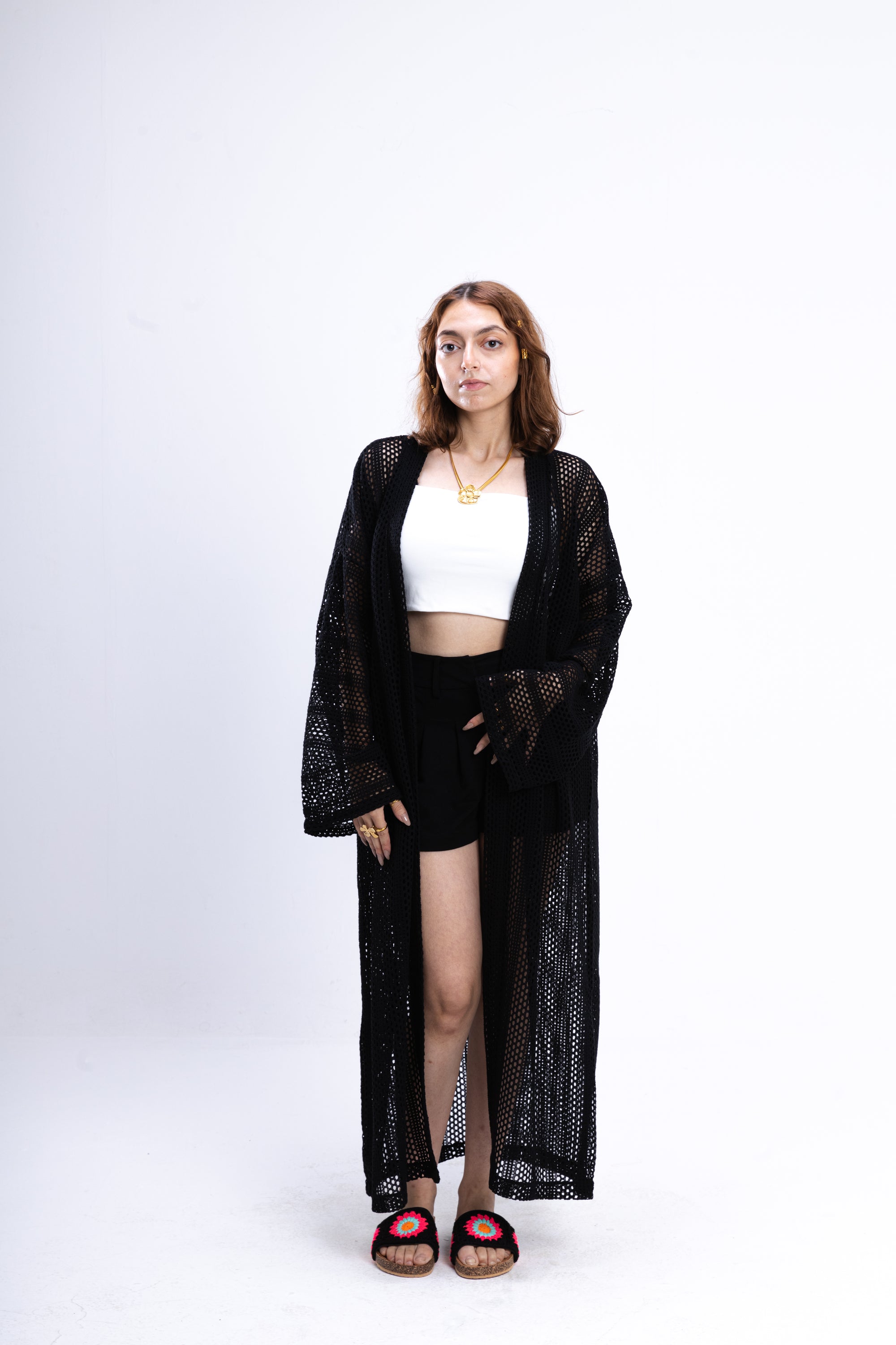 Black Knit Cover Up