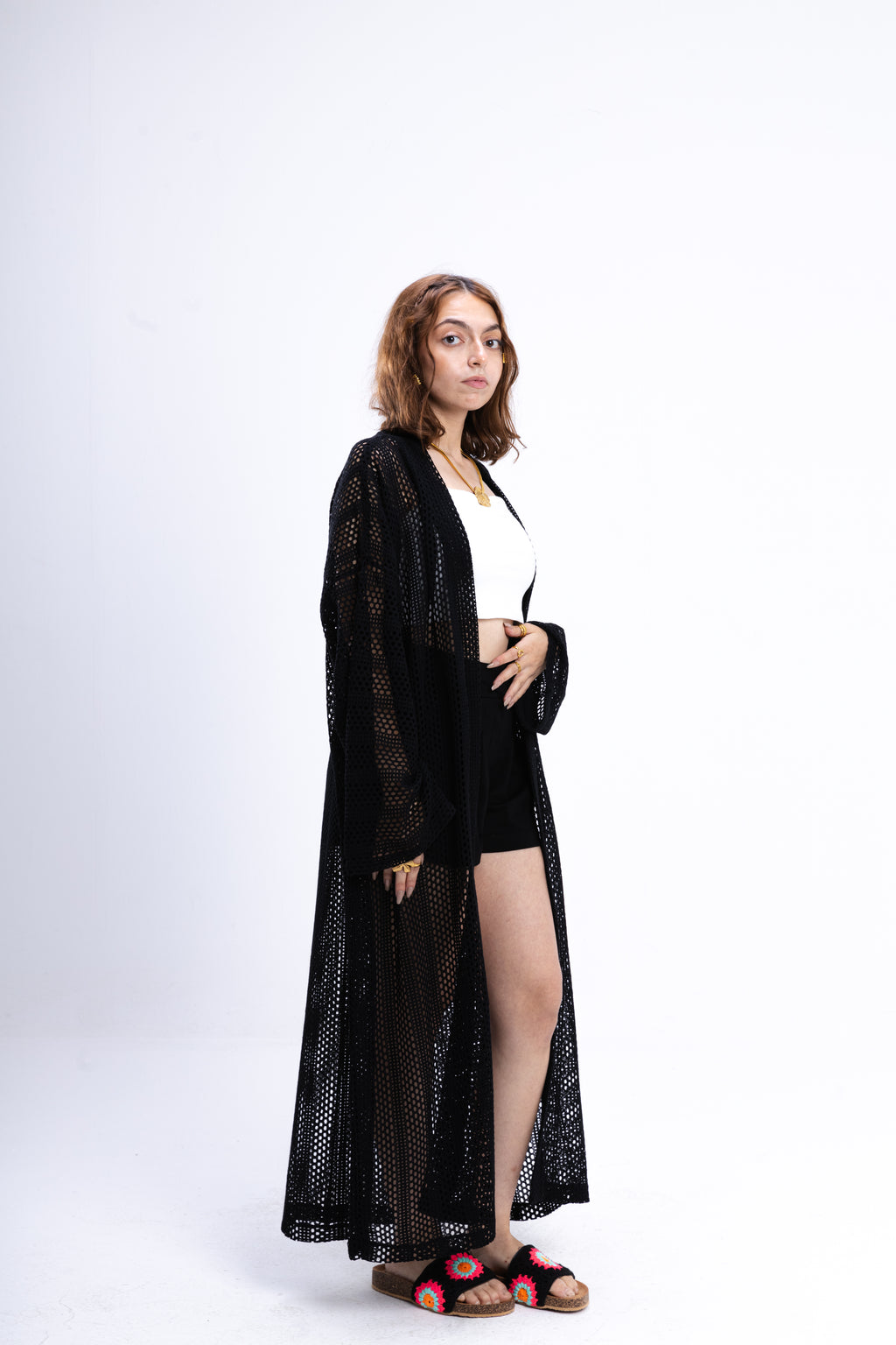 Black Knit Cover Up