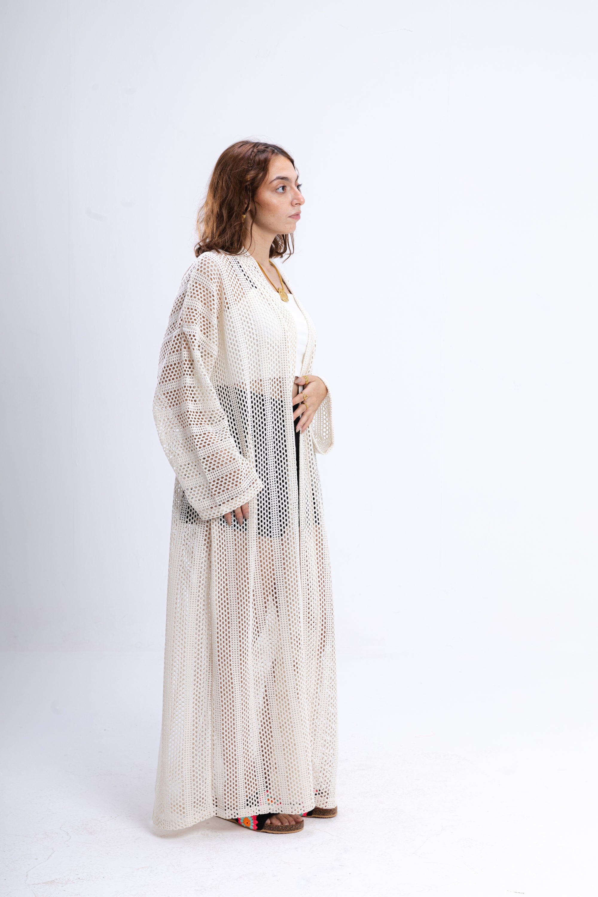 Beige Knit Cover Up