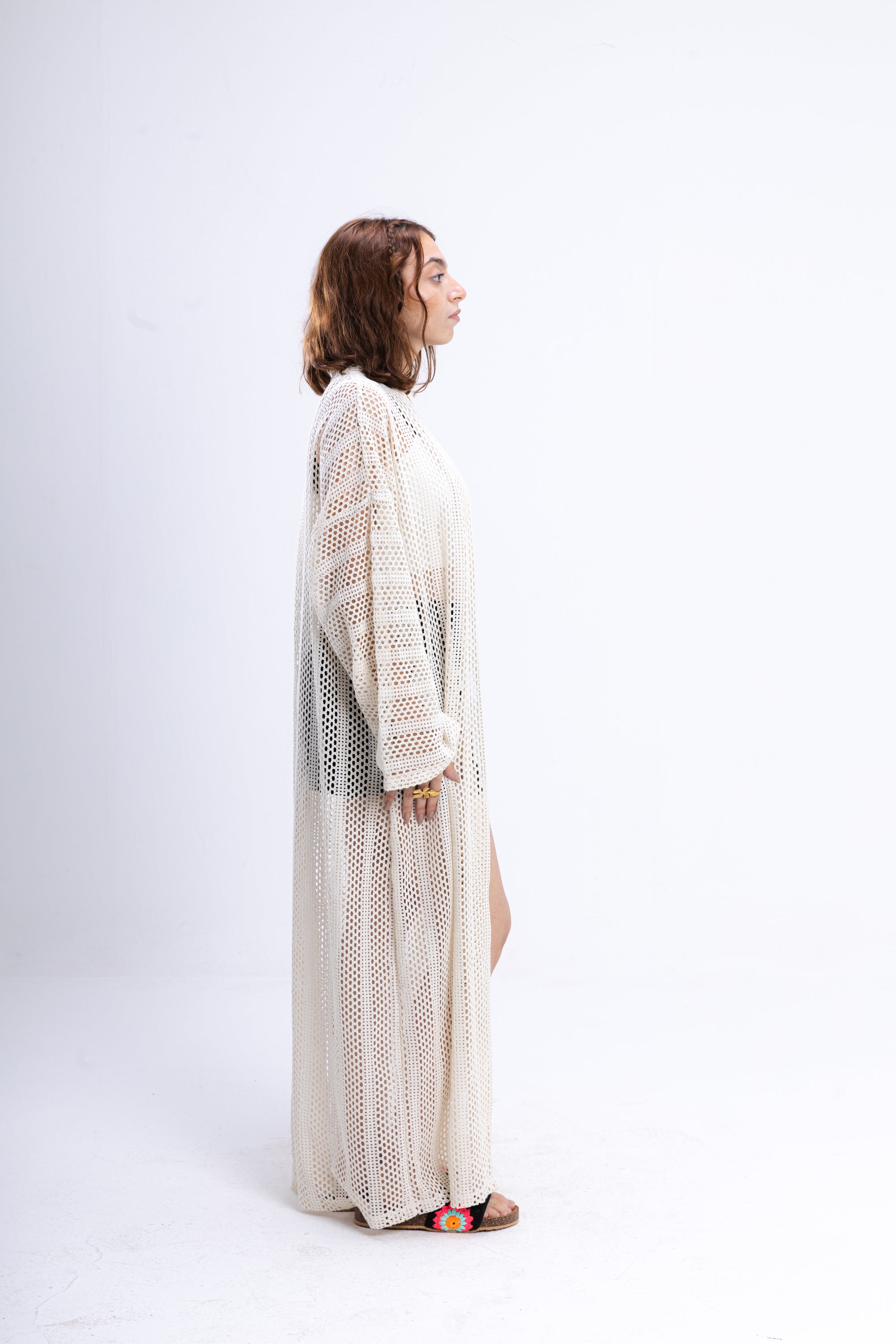 Beige Knit Cover Up