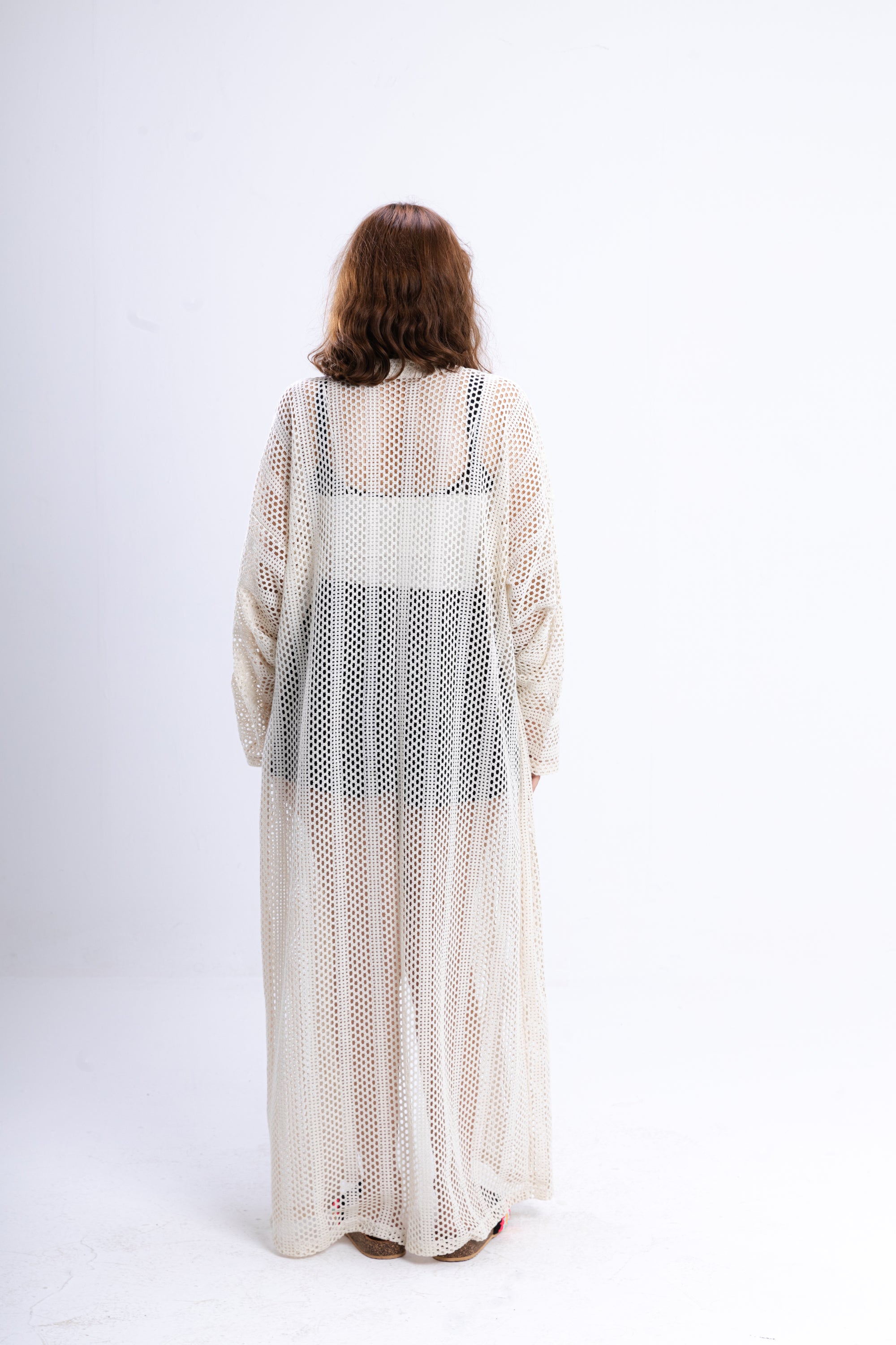 Beige Knit Cover Up