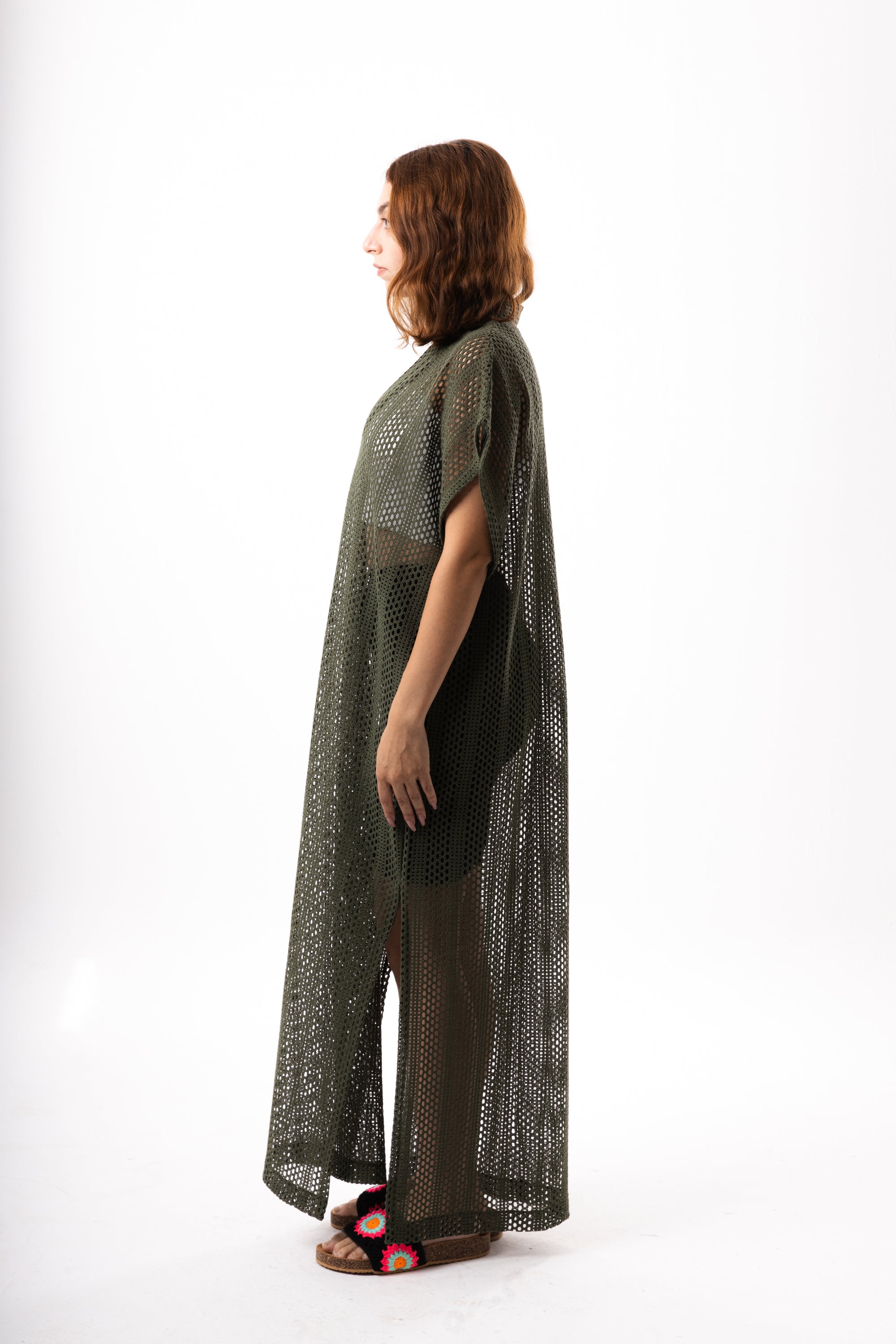 Olive Green Knit Dress